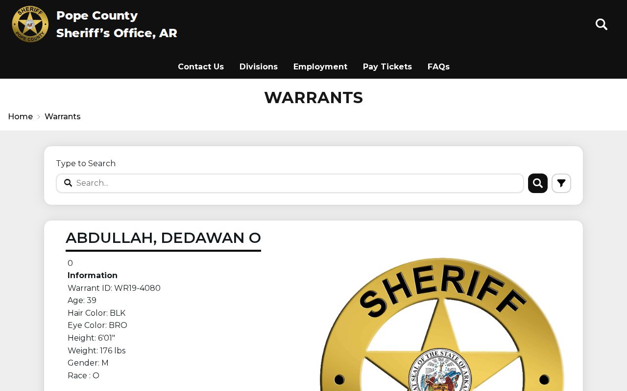 Pope County warrant search related to arrests